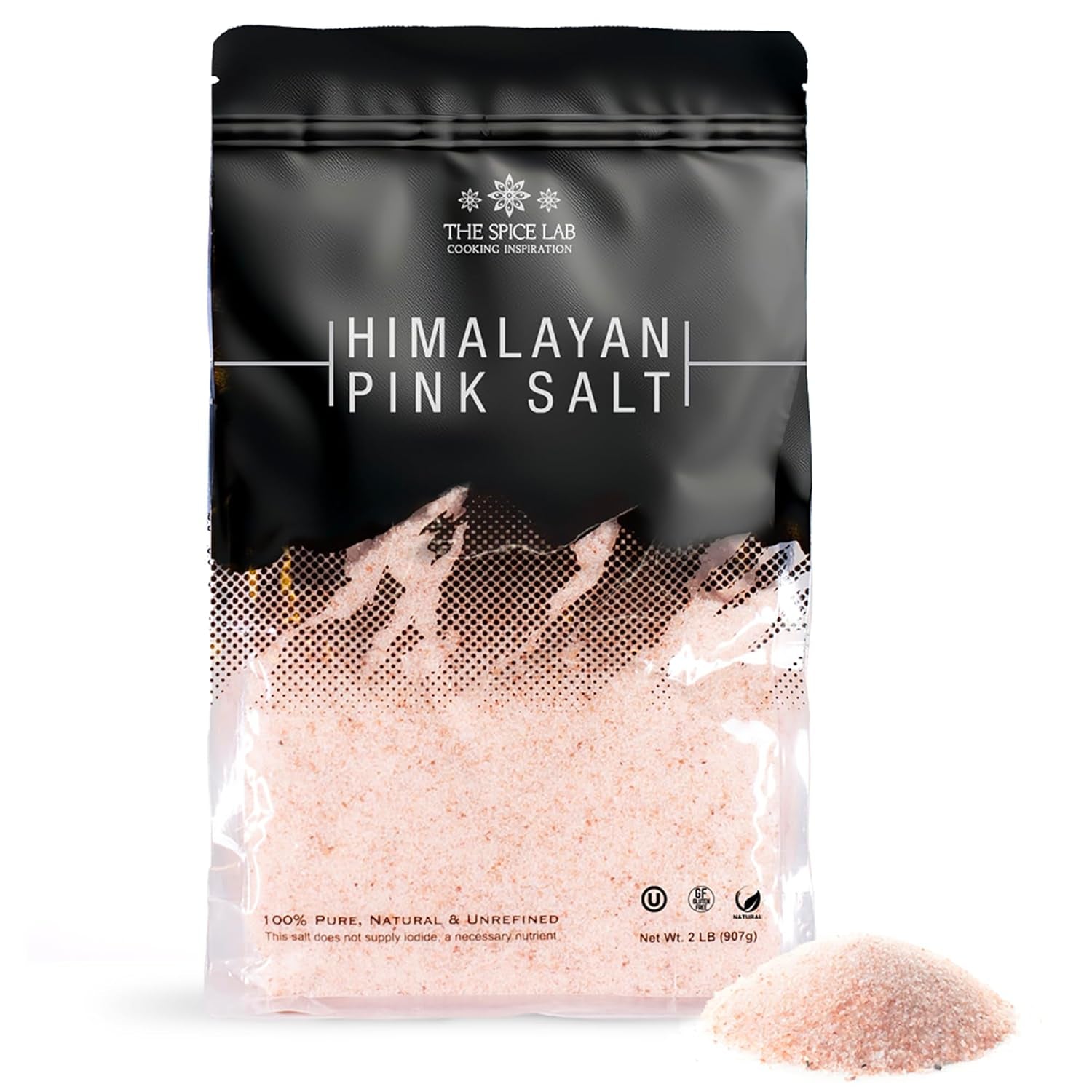 Pink Himalayan Salt, Fine, 2 Lb Bag | Nutrient and Mineral Dense Pure Crystal - All Purpose Cooking, Baking and Table Salt - Kosher and Natural Certified