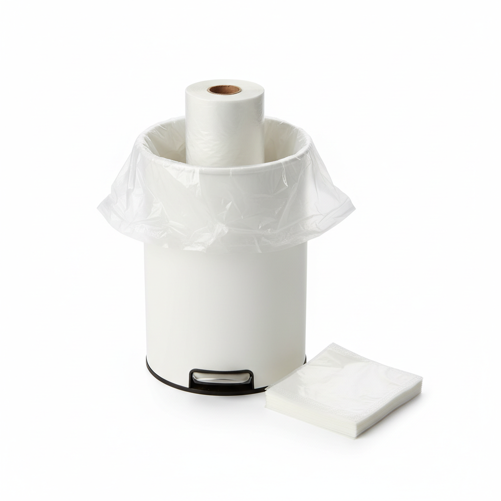 Clear Small Trash Bags 2.6 Gallon Wastebasket Bin Liners 220 Count